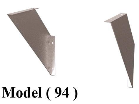 مستلزمات الارفف C (موديل 94) زوج حامل رف خشب حائطي فضي (D=15,H=15CM)