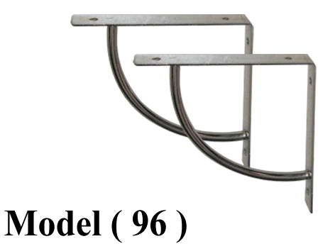 مستلزمات الرف C (موديل 96)  زوج حامل رف ربع دائري نيكل كروم (D=18,H=18CM)