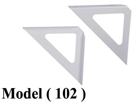 مستلزمات رف C مو (102)  زوج حامل رف مثلث ابيض  (W=19,H=19CM)
