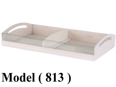 ** بساكت بيكرى B (مو 813) # باسكت 2 مقبض دائرى بالفاصل فنلندى ارو ابيض (W=90,D=50,H=15CM)
