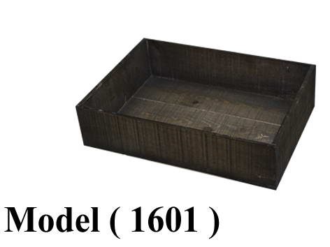 بساكت خشبية مكون B  (مو1601) باسكت سوليد موسكى طبيعي صغير اسود (W=40,D=30,H=7CM)