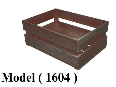 بساكت خشبية مكون B  (مو1604) $ صندوق خشب موسكى طبيعي كبير بني (W=50,D=35,H=20CM)