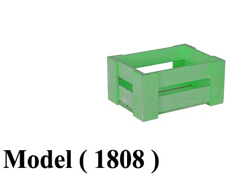 بساكت خشبية مكون B (مو 1808) صندوق خشب فنلندى شرائح صغير أخضر (W=30,D=40,H=20CM)