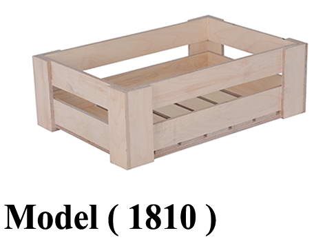 بساكت خشبية مكون B (مو 1810) صندوق خشب فنلندى  شرائح كبير بيج (W=60,D=40,H=20CM)
