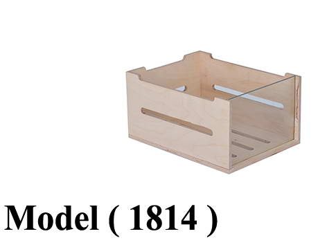 بساكت خشبية مكون B (مو 1814) صندوق خشب فنلندى شرائح بالزجاج صغير زان (W=30,D=40,H=20CM)