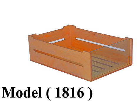 بساكت خشبية B مو (1816) $ صندوق خشب فنلندى شرائح بالزجاج كبير هافان (W=60,D=40,H=20CM)
