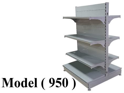 جندولا تركى مكون D (مو 950) وحدة كاملة T ارتفاع 1.5 متر عرض 90 سم 8 رف (بدون قناة اسعار - بدون مرايا) رمادى (W=93,D=86,H=150CM)
