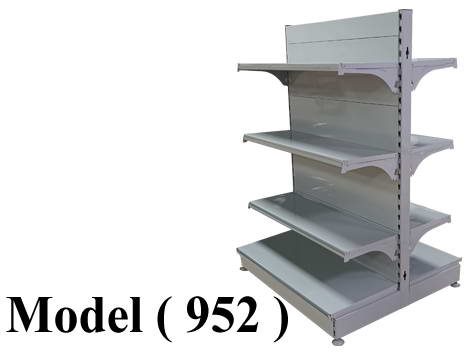 جندولا تركى مكون D (مو 952) وحدة متصلة T ارتفاع 1.5 متر عرض 90 سم 8 رف (بدون قناة اسعار - بدون مرايا) رمادى (W=93,D=86,H=200CM)