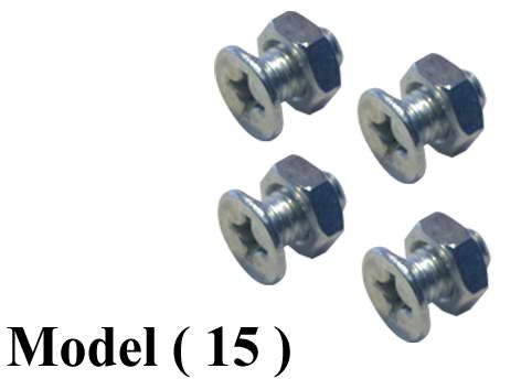 مخازن مونو B (مو 15) كيس (4 مسمار بالصامولة) 10 مم مطلى + 4 وردة (W=10MM)