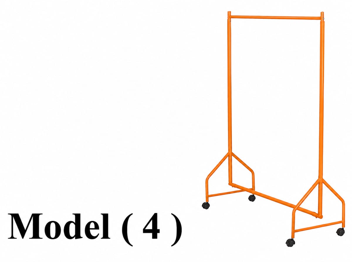 استاندات (NO) E (مو 4) <> استاند واحد دور EZ فلات قطر 32 لوكس برتقالى (W=150,D=45,H=160CM)