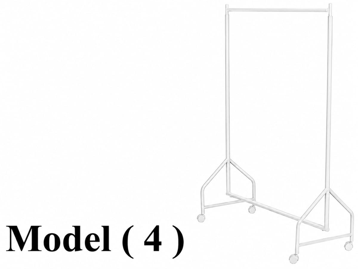 استاندات (NO) E (مو 4) <> استاند واحد دور EZ فلات قطر 32 لوكس أبيض (W=150,D=45,H=160CM)