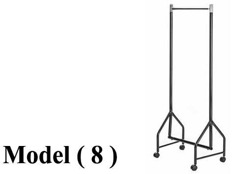 استاندات (NO) E (مو 8) # <>استاند واحد دور فلات EZ قطر 25 تجارى اسود (W=60,D=45,H=160CM)