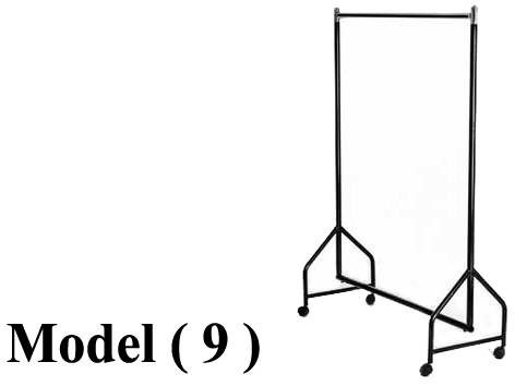 استاندات (NO) E (مو 9) $ @ <> استاند واحد دور EZ فلات قطر 25 تجارى اسود (W=90,D=45,H=160CM)