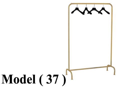 استاندات C (مو 37) استاند واحد دور ثابت عرض 100 سم YO ذهبي (W=100,D=39,H=152CM)