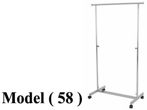 استاندات C (مو 58) # استاند واحد دور قطر 25 متحرك نيكل كروم (W=100,D=50,H=185CM)
