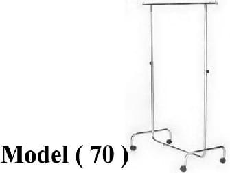 استاندات B (مو 70) $ استاند واحد دور قطر 32 مم متحرك مطلى عجل (W=150,D=55,H=210CM)