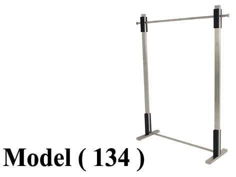 استاندات (NO) E (مو 134) استاند واحد دور استانلس فامية * فضى مط (W=140,D=40,H=175CM) (S.T-2026-14)