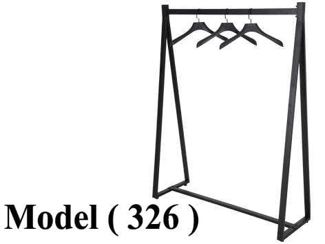 استاندات B( مو 326) استاند هرمى واحد دور بالاستانلس اسود مط (W=120,D=40,H=150CM)