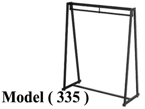 استاندات NO F (مو 335)% استاند واحد دور بالاستانلس اسود مط (W=114,D=50,H=140CM)