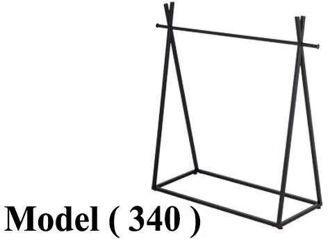 استاندات (NO) F (مو 340) استاند واحد دور بدون رف اسود (PRD-209) (W=145,D=50,H=140CM)