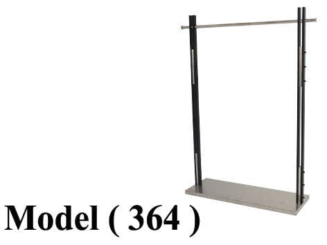 استاندات (NO) E (مو 364) استاند واحد دور استانلس * اسود بقاعدة استانلس مط (W=140,D=40,H=175CM) (S.T-2026-15)