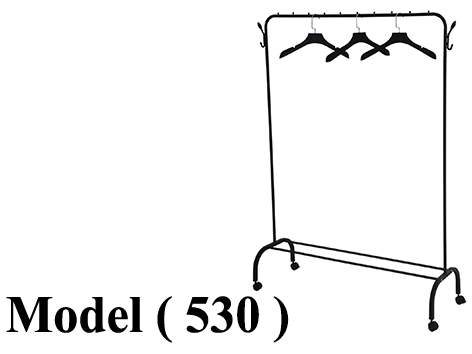 استاندات  (NO) E(مو 530) استاند واحد دور 10 بلية 2 علاقة اسود (W=116,D=37.5,H=154,DIA=32CM)