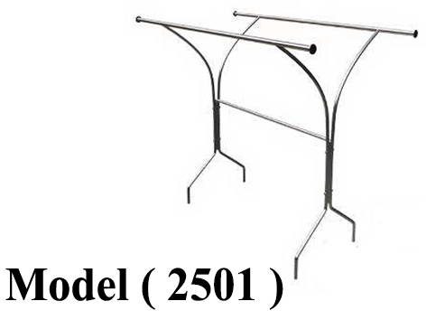 استاندات (NO) F ( مو 2501) % استاند بيوتى دوبل نيكل كروم  (W=150,D=85,H=130CM)
