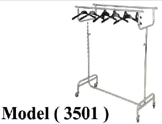 استاندات B ( مو 3501 ) استاند 2 بار حرف U قطر 32 مم متحرك مطلى بالعجل (W=145,D=55,H=220CM)