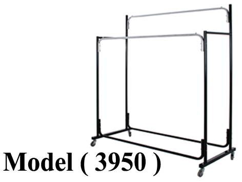 استاندات B (مو 3950) استاند تخزين ملابس 2 دور اسود (W=167,D=71,H=214CM)
