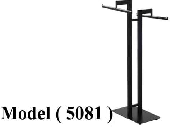 استاندات B (مو 5081) راك 2 ذراع حرف T قاعدة معدنى اسود مط(W=60,D=52,H=143CM)
