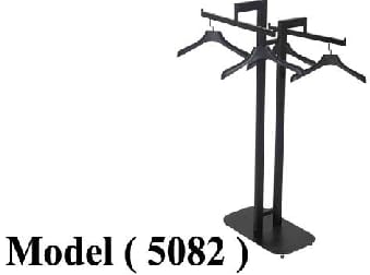 استاندات C (مو 5082) # !! راك 2 ذراع OM حرف T قاعدة معدنى اسود مط (W=60,D=52,H=143CM)