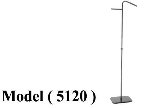 استاندات (NO) E (مو 5120) راك 2 ذراع مائل قاعدة دائرية استانلس ( كود A6 ) (W=45,H=170CM)