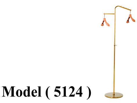 استاندات (NO) E (مو 5124) راك 2 ذراع مائل قاعدة دائرية ذهبى ( كود A7 ) (W=45,H=170CM)