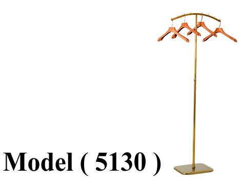 استاندات  ( NO) E ( موديل 5130 ) راك 2 ذراع قوس قاعدة مربعة استانلس ( A7 ) (W=50,D=45,H=170CM)