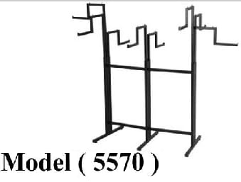 استاندات B (مو 5570) راك 8 ذراع زجزاج اسود مط  (W=207,D=101,H=162CM)