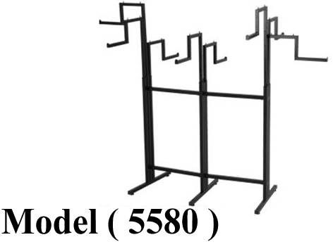 استاندات C (مو 5580) # راك 8 ذراع بالاستانلس اسود مط (W=207,D=101,H=162CM)