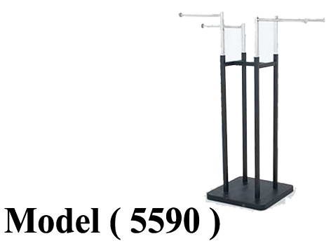 استاندات (NO) E (مو 5590) راك 4 ذراع نيكل X اسود ( ZY 212 ) (W=80,D=55,H=170CM)