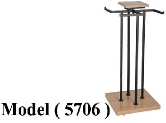 استاندات B (مو 5706) راك 4 ذراع OM اسود بالرف (بدون خشب) (W=60,D=60,H=145CM)
