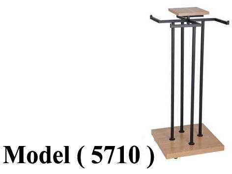استاندات B (مو 5710) $ راك 4 ذراع OM اسود بالخشب (W=60,D=60,H=145CM)