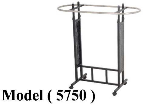 استاندات (NO) D (مو 5750) & استاند تعليق متحرك بيضاوى اسود (W=125,D=50,H=105CM)