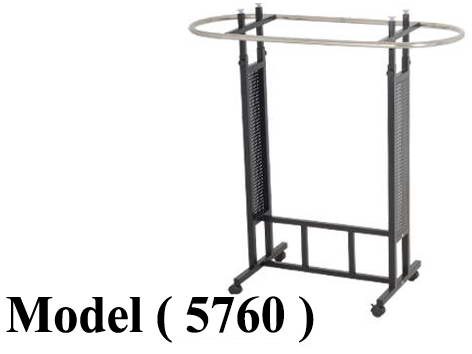 استاندات B (مو 5760) استاند تعليق متحرك بيضاوى اسود (W=125,D=50,H=105CM)