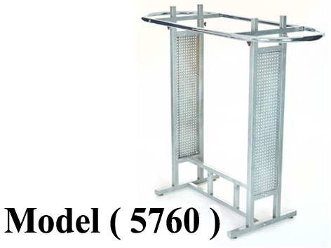 استاندات B (مو 5760) $ استاند تعليق متحرك بيضاوى رمادى (W=125,D=50,H=105CM)