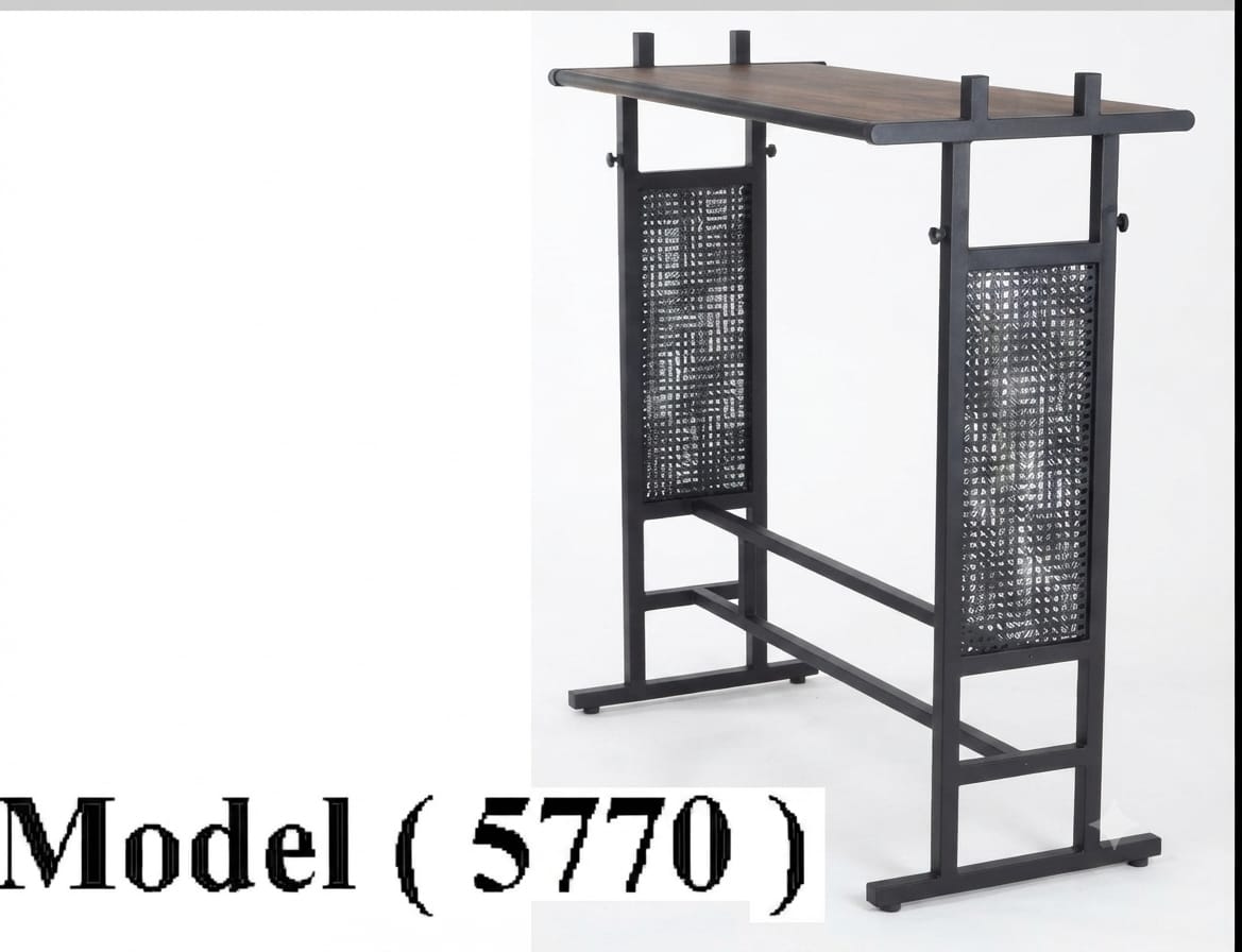 استاندات (NO) D (مو 5770) & استاند تعليق متحرك مستطيل اسود (W=120,D=50,H=122CM)
