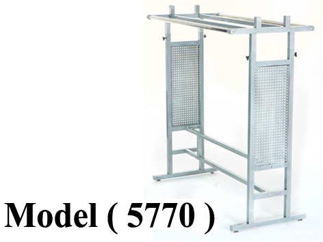 استاندات (NO) D (مو 5770) & استاند تعليق متحرك مستطيل رمادى (W=120,D=50,H=122CM)