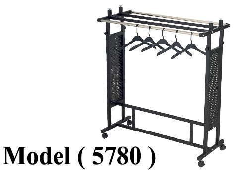 استاندات B (مو 5780) استاند تعليق متحرك مستطيل اسود (W=120,D=50,H=122CM)