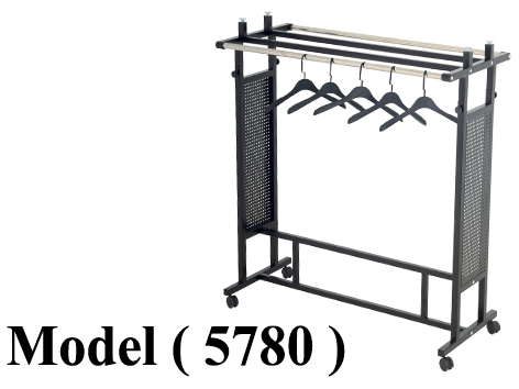 استاندات B (مو 5780) استاند تعليق متحرك مستطيل رمادى (W=120,D=50,H=122CM)
