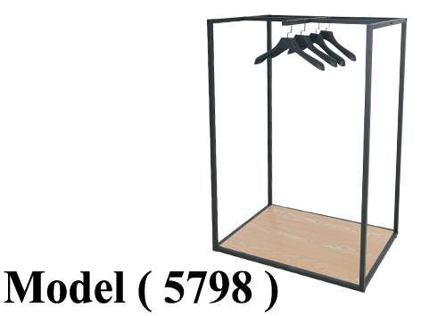 استاندات B (مو 5798) استاند تعليق EZ بالخشب ماسورة مربعة 25 مم اسود (W=94,D=70,H=155CM)