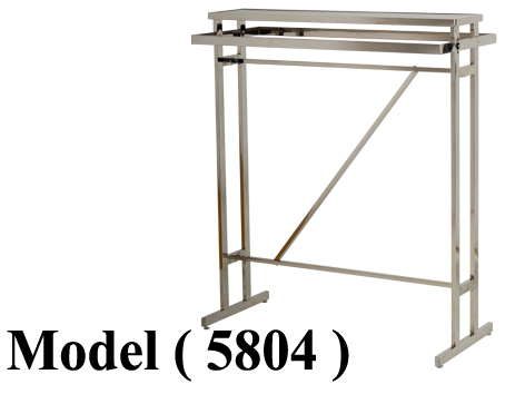 استاندات (NO) E (مو 5804) استاند تعليق استانلس برف خشب ( كود 3 ) (W=122,D=50,H=138CM)
