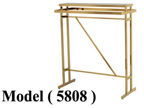 استاندات (NO) E (مو 5808) استاند تعليق ذهبى برف خشب ( كود 2 ) (W=122,D=50,H=138CM)