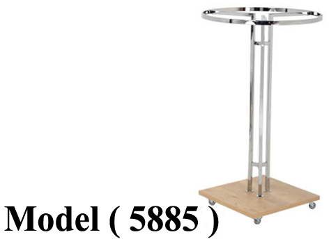 استاندات (NO) E(مو 5885) استاند دريكسيون نيكل كروم قاعدة خشب زان (DF-26) (H=136CM)
